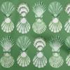 Хлопковая гибкая зеленая ткань, морские ракушки, океанская швейная ткань во дворе, принадлежности для шитья одежды своими руками, 40 дюймов