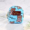 Pu Leather Cute Mini Wallet Bear Coin Purse Zipper Coin Backpack Card Bag Kids Student Dompet with Keychain CLE