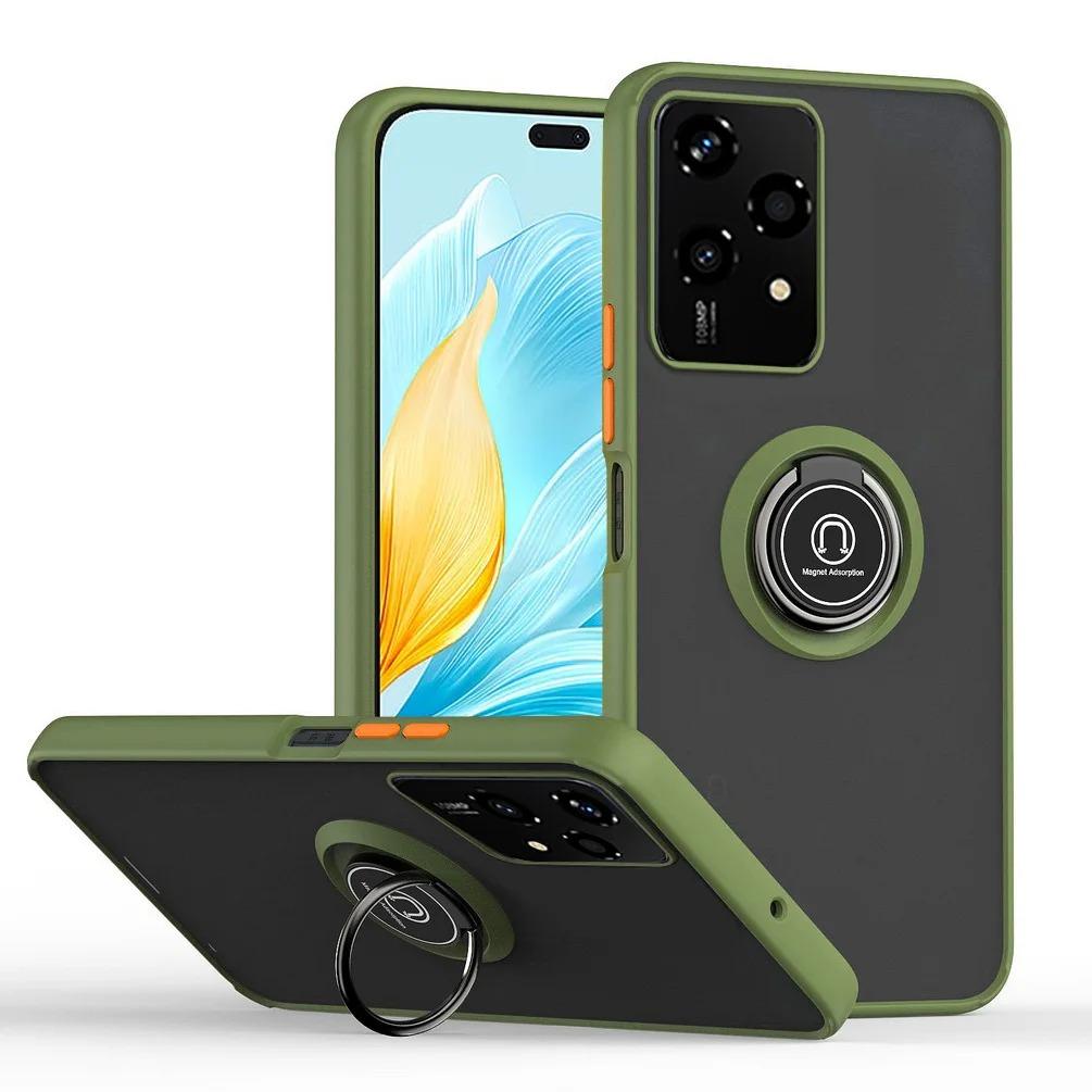 Чехол Armor Matte Case For Honor 200 Lite, чехол для Honor 200 Pro, смарт-кольцо, магнитный держатель, подставка, противоударный чехол Fundas