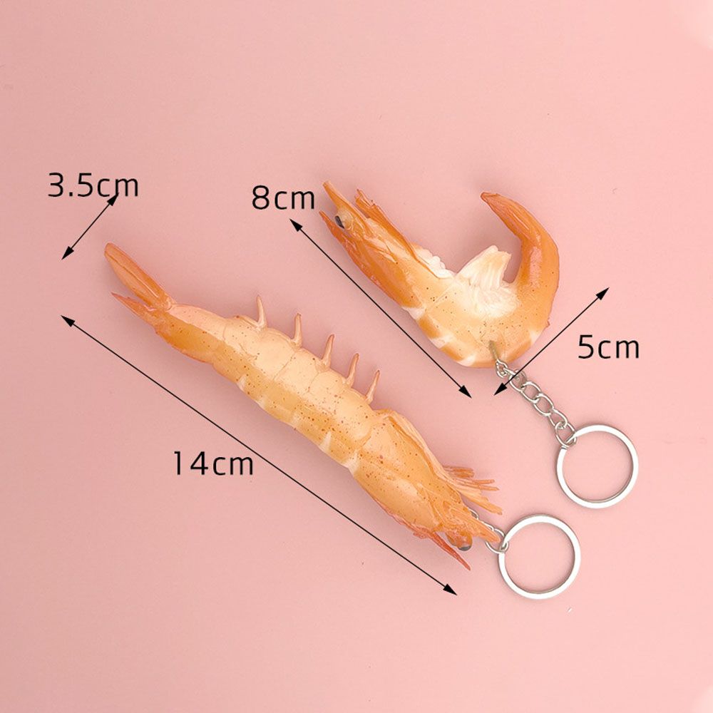 Toy Sea Animal Bag Pendant Backpack Ornament Simulation Imitation Food Keychain Shrimp Keychain PVC