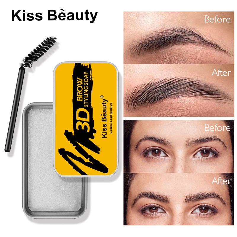 Kissbeauty Гель-мыло для укладки бровей Бесцветный Прозрачный Освежающий Стойкий Натуральная укладка бровей