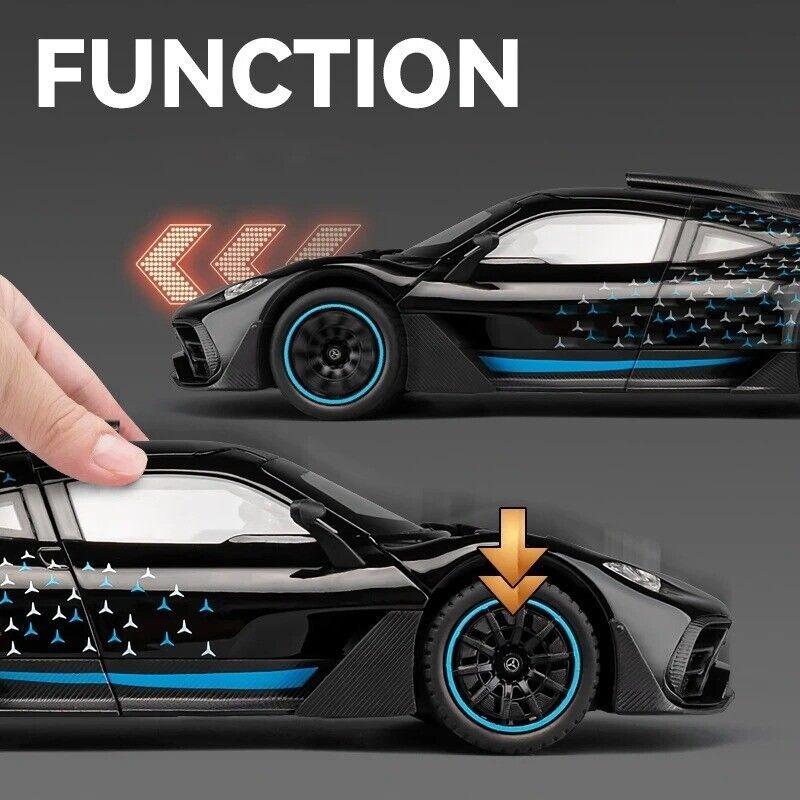 1/24 Mercedes Benz AMG ONE литая модель игрушечного автомобиля со звуком и светом коллекционный подарок