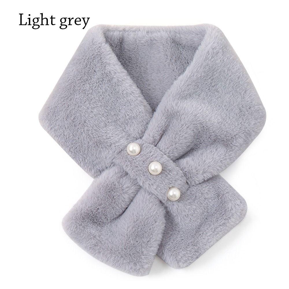 Зимний мягкий удобный искусственный меховой воротник плюшевый шарф крест на шее теплая шаль