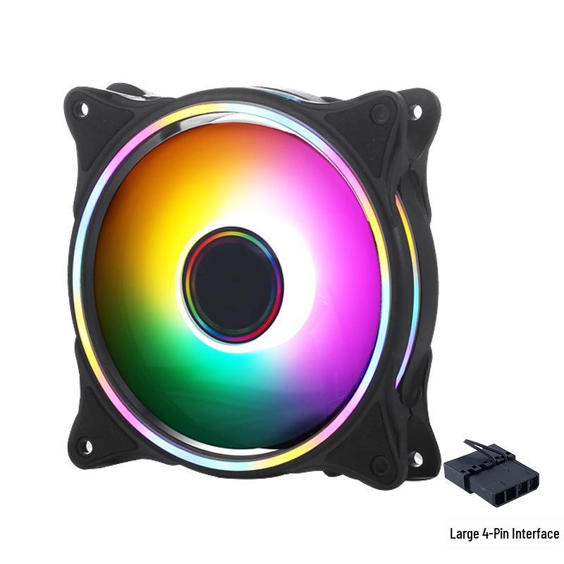 Бесшумный светодиодный 120-мм 4-контактный вентилятор для охлаждения корпуса