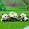 Pandas Figurines Mini Pandas Decors Waterproof Toy Playsets Miniature Doll Garden Figurines Cake Toppers Parties Favor