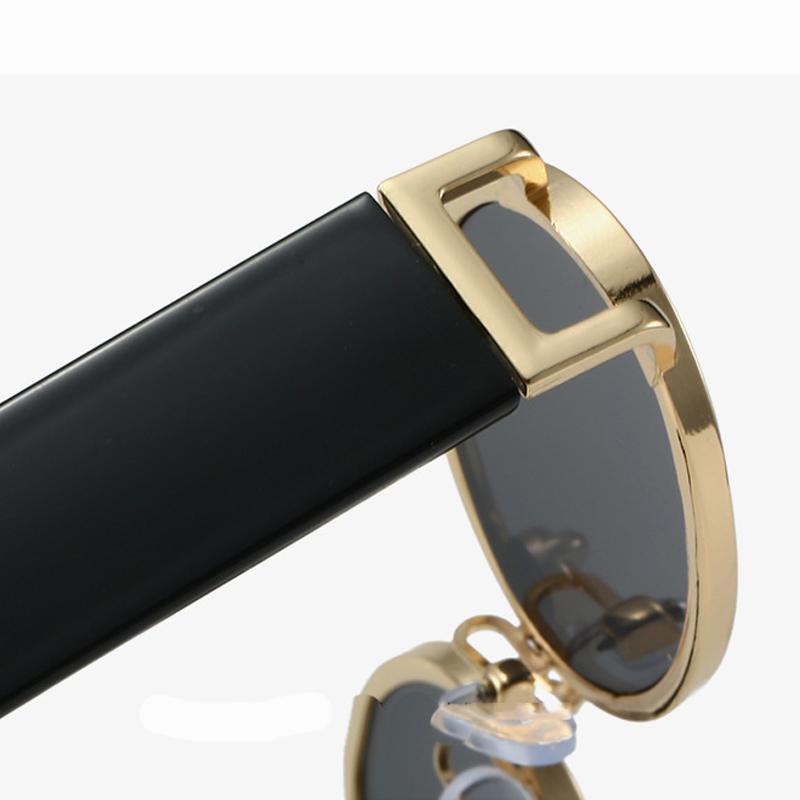 Fashion Punk Square Sunglasses Women Luxury Brand Small Frame Sun Glasses Female Oval Metal Mirror Sun Glasses