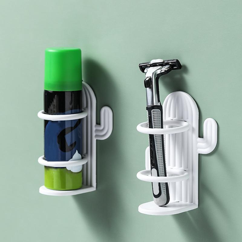 Неперфорированный держатель для зубных щеток, милый кактус, экономящий место, настенный водонепроницаемый и сливной держатель для зубных щеток