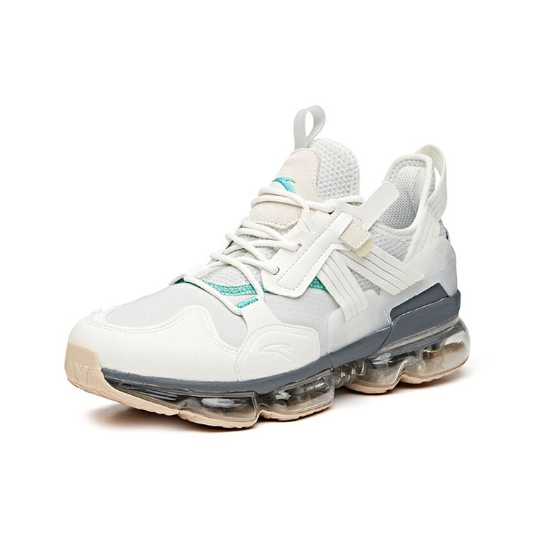 Anta Full-Length Air Cushion Mesh Wear-Resistant Shock Absorption Low-Top Running Shoes Men Sneaker White Gray 912035556-13