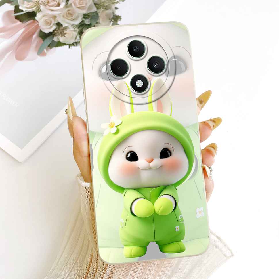 Чехол для OPPO Reno 12F 5G Прозрачный Милый Кот OPPO Reno12 F Reno12F Reno 12 F 5G CPH2637 Ударопрочный Мягкий Чехол для Телефона Полная Защита
