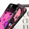 Супер милый чехол для телефона с аниме девушкой для iPhone14 13 12 11 PM Pro Max 8 7 SE XR XS Plus, черный мягкий силиконовый чехол Fundas Coques Shell