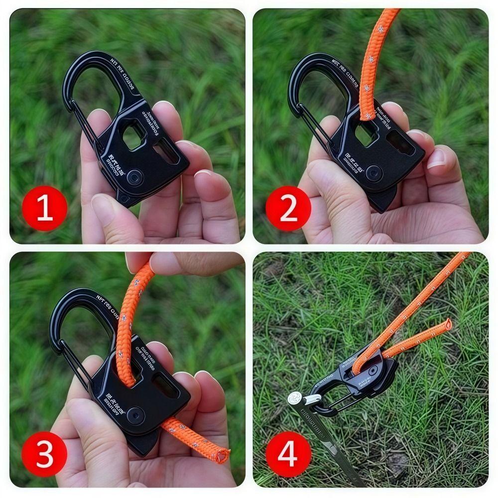Stainless Steel Tent Rope Tensioner Aluminum Alloy Tarp Tightener Outdoor Tool