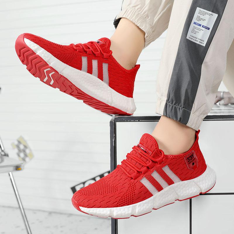 Мужские сетчатые кроссовки больших размеров 39-47 - Дышащая спортивная обувь для бега в зале, Легкая повседневная спортивная обувь