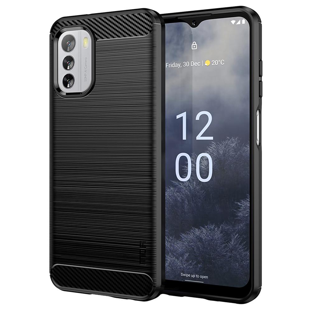 MOFI JK TPU Series-1 Cell Phone Case for Nokia G60 5G,Drop Protection TPU Carbon Fiber Brushed Phone Cover