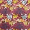 Cotton Flex Dark Magenta Fabric Tropical Leaf With Texture Fabric For Sewing Printed Craft Fabric By The Yard 40 Inch