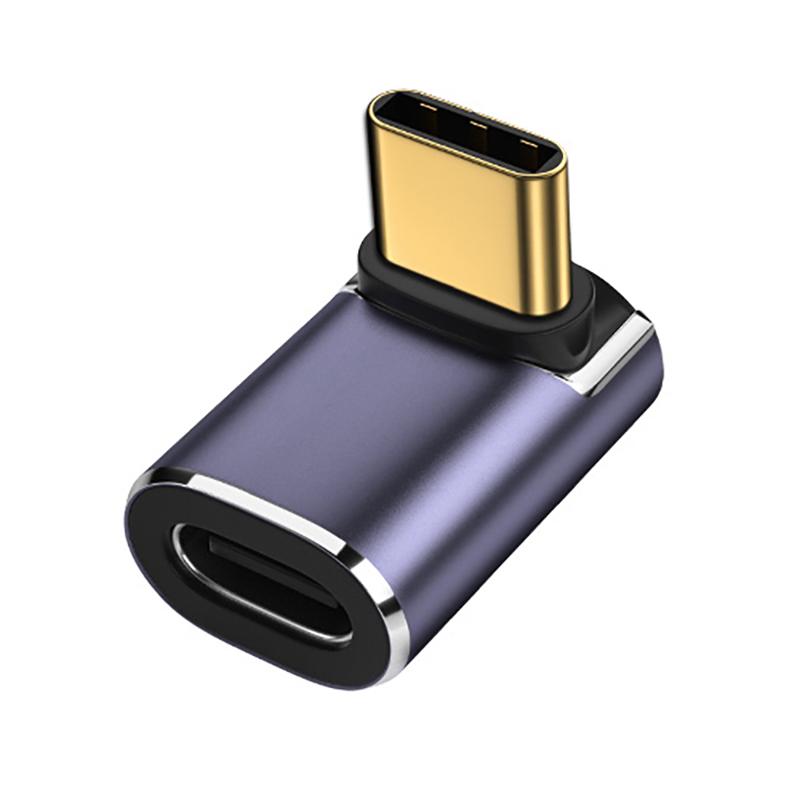 Угловой адаптер USB-C (папа-мама) USB4.0 40 Гбит/с 100 Вт PD Быстрая зарядка 8K 60 Гц OTG Разъем для передачи данных для MacBook Ноутбука