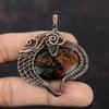 Mahogany Obsidian Pendant Copper Wire Wrapped Gemstone Jewelry Very Pretty Copper Pendant Handmade Wire Wrap Pendant Unique Pendant For Gift