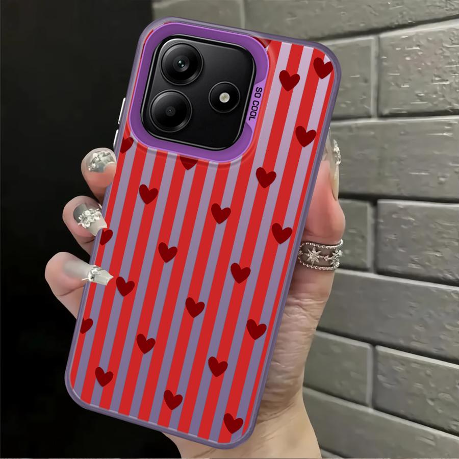 Задняя крышка-чехол для телефона для Xiaomi Redmi Note 14 11 12 Pro 12s Note 13 Pro Plus 11s Полоска Сердце