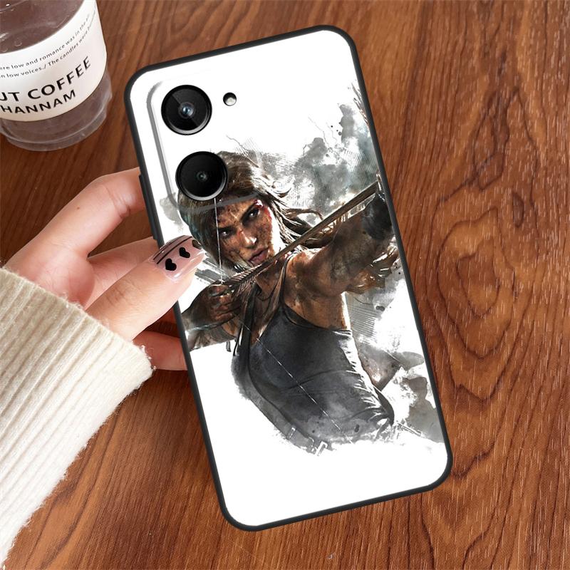 Чехол Lara Croft Tomb Raider для Realme 10 11 12 13 14 15 Pro Plus C65 C71 C75 C55 C63 C61 C53 C67 C35 GT6 GT7 Pro