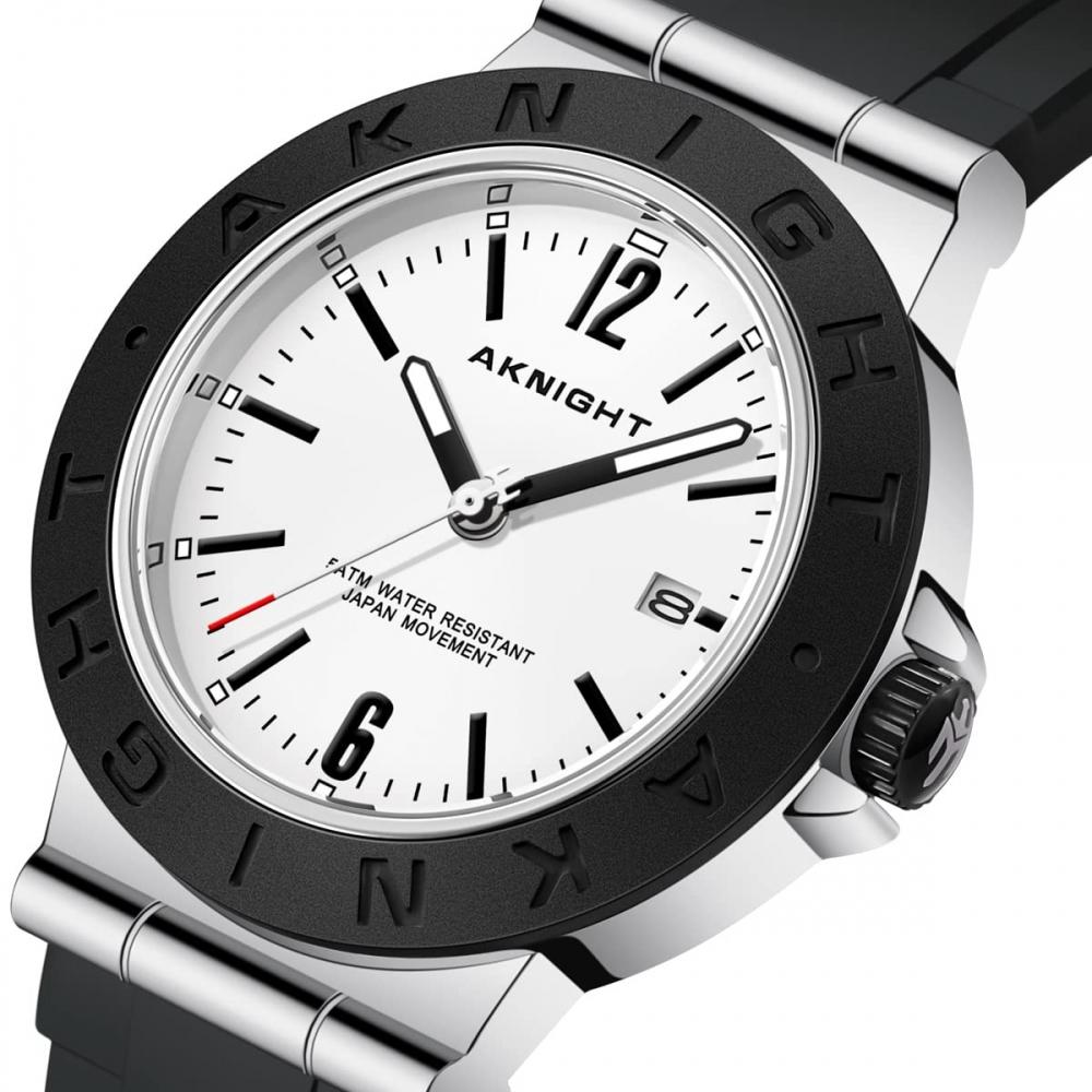 AKNIGHT Часы мужские водонепроницаемые, аналоговые кварцевые часы с хронографом, модные деловые классические часы, часы мужские автоматические с датой и светящимися часами