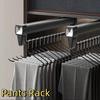 Heavy Duty Pull-out Pants Rack Extendable Clothes Storage Rod Trouser Storage Rack for Home