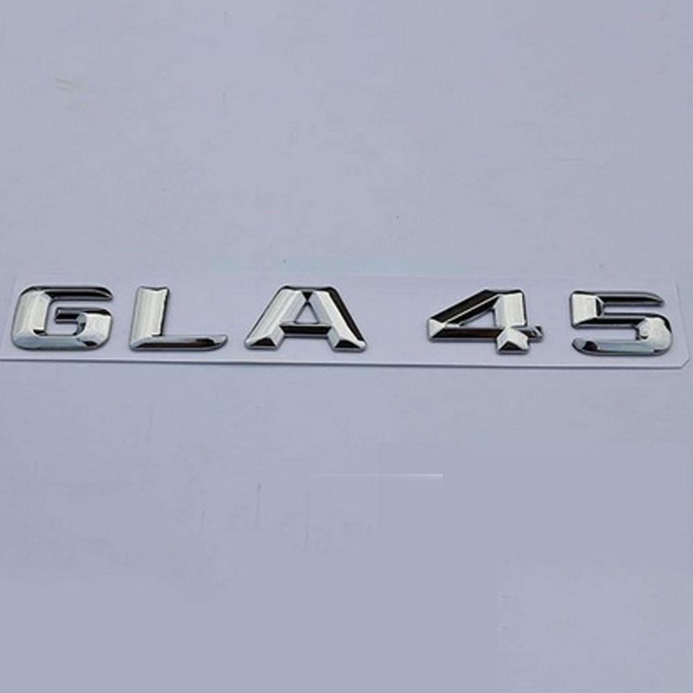 For Mercedes Benz W176 W177 A45 ClA45 GlA45 Turbo 4Matic Bright Silver 3D Car Style Decorate Fender Boot Cover Logo Badge New AZ1 b20
