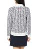 FootJoy Modern Classic Chevron Pattern Crew Neck Golf Sweater, Women's, White, Size L (FJW-F23-M02)