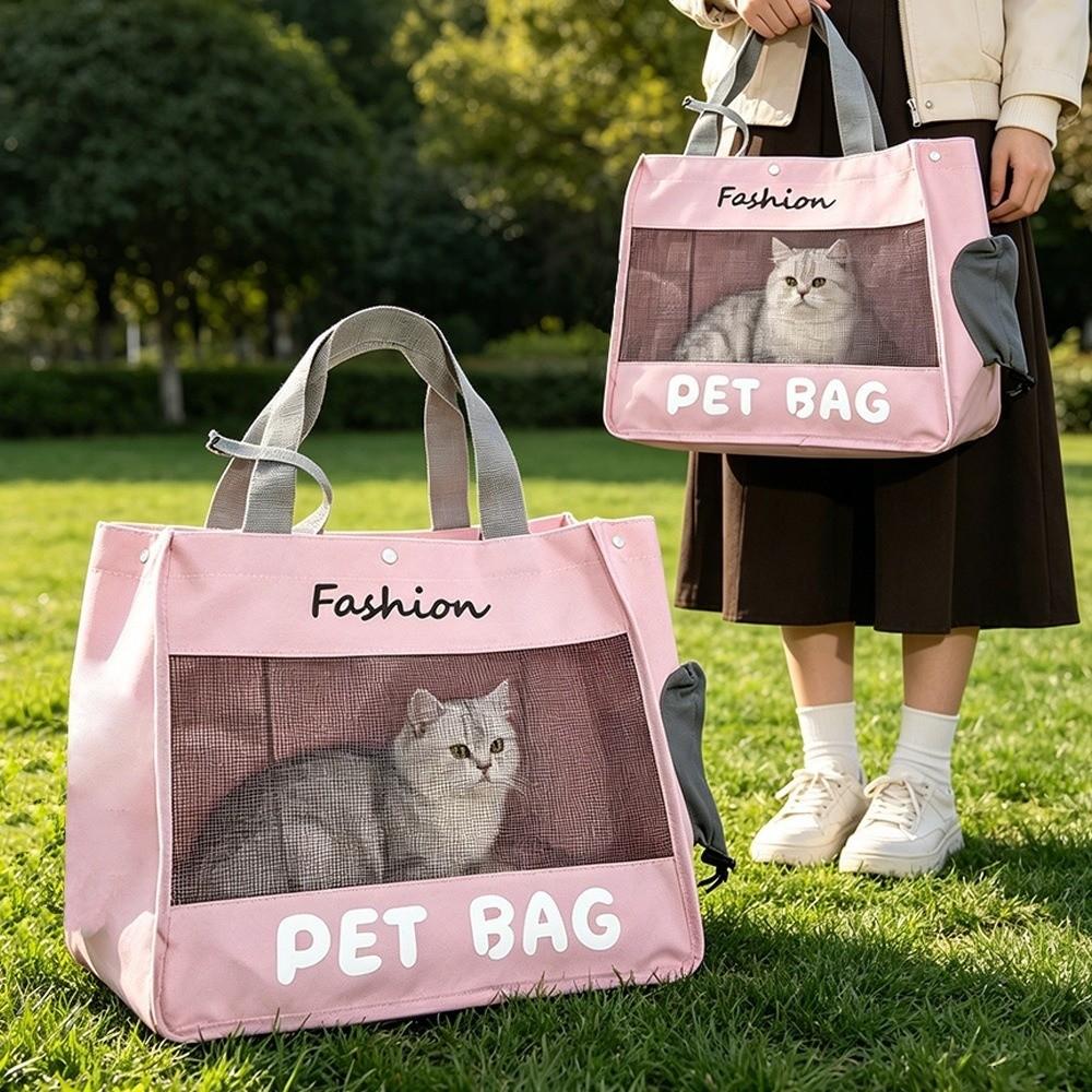 Soft Breathable Pet Tote Bag Large Capacity Cat Shoulder Bag Portable Pet Bag Daily Walking