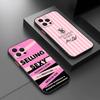 MINISO VVictorias Pink Secret Чехол для телефона для iPhone 17 16 15 14 Max 13 12mini 11 Матовая полупрозрачная задняя крышка
