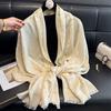 Spring And Summer Long Silk Scarves, High-End Versatile Tencel Cotton Scarves, Air-Conditioned Rooms, Neck Pads, Shawls, Travel Outfits