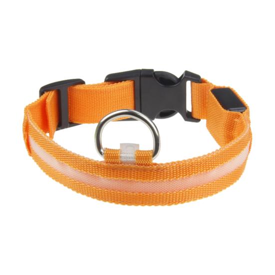 Светящийся ошейник для домашних животных, устойчивый к разрыву, устойчивый к укусам аксессуар, светодиодная вспышка, ошейник для собак