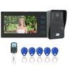 7-дюймовый TFT LCD дверной звонок с дистанционным управлением, паролем, картой, видеодомофоном, водонепроницаемым домофоном