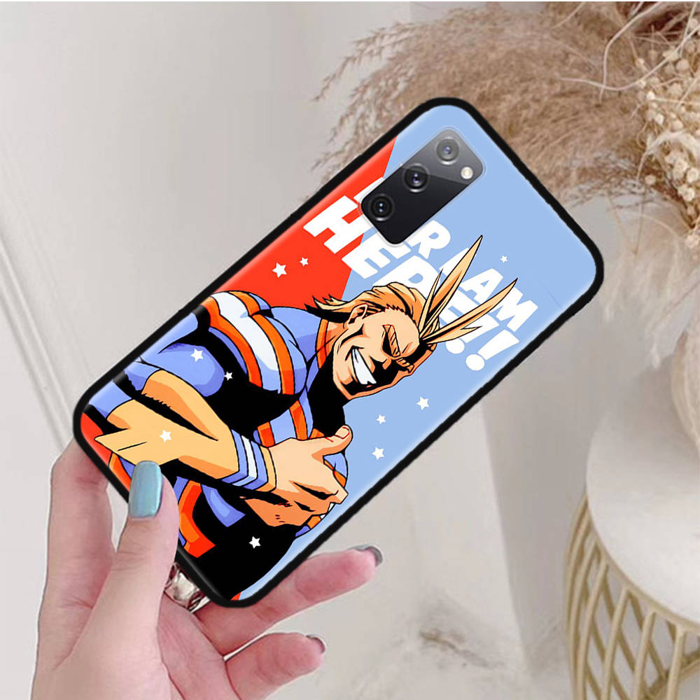 Черный чехол для Xiaomi Poco X6 X4 M5 M6 F5 F6 C65 C55 C50 C51 C40 Pro Redmi 14C A3X 13C 12C 11T 10A 9C Note 7 6 8A Plus W-54 Anime Hero Academia