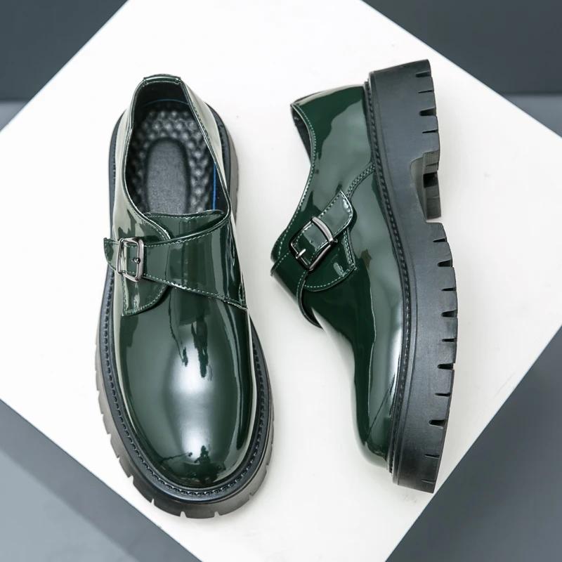 Fashion Men's Luxury Brand Leather Shoes Comfort Platform Work Casual Shoes Fashion Designer Wedding Formal Shoes Outdoor Men Dress Shoe