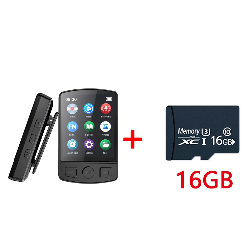 A7 Bluetooth 5.2 MP3-плеер с клипсой для крепления, спортивный музыкальный Walkman с записью экрана, поддержка FM, записи, электронных книг, будильника