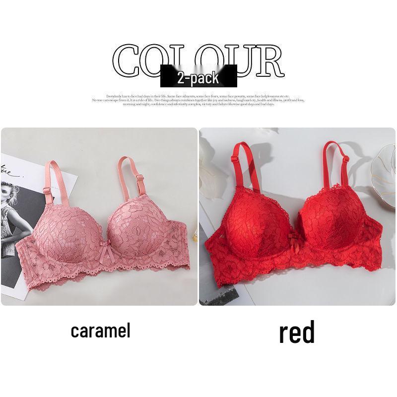 Комплект кружевного бюстгальтера пуш-ап для молодой девушки - Без косточек + Цельный вариант