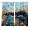 3D Modern Classic Marble Green Gold Elegant Gray 2 Panel Thin Shading Polyester Window Curtain for Bedroom Living Room Decor
