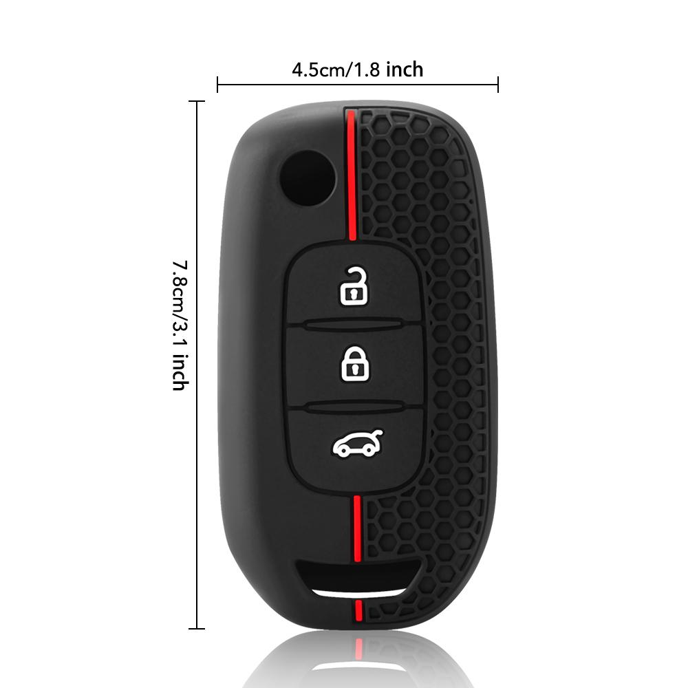 Silicone Car Key Case Cover Shell For Renault Kwid 2023 Kadjar Captur Megane Sandero Stepway Logan Clio 5 2022 Arkana 2020 2021