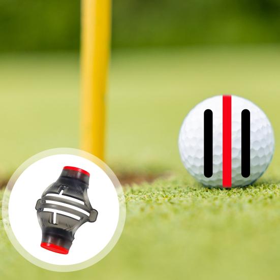 Маркер для разметки линий в гольфе с синим/красным выдвижным ящиком, 360-градусный разметочный зажим, профессиональный набор из трех частей для рисования линий, маркер для разметки линий для паттинга в гольфе