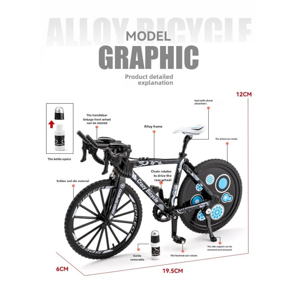 1/8 Мини Модель Сплава Велосипед Внедорожный Горный Велосипед Модели Высокая Имитация Украшения Коллекция Игрушки Подарки