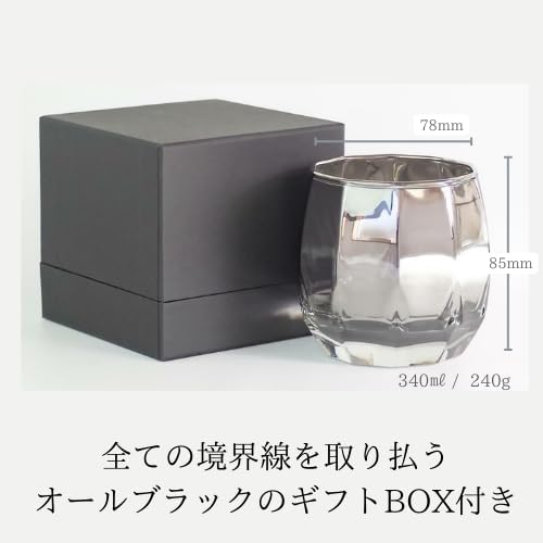 Стеклянный стакан PROGRESS Rocks, обработанный с использованием космической разработки, подарочная коробка, роскошный бокал с мягким вкусом для коктейля [технология титана] в комплекте,