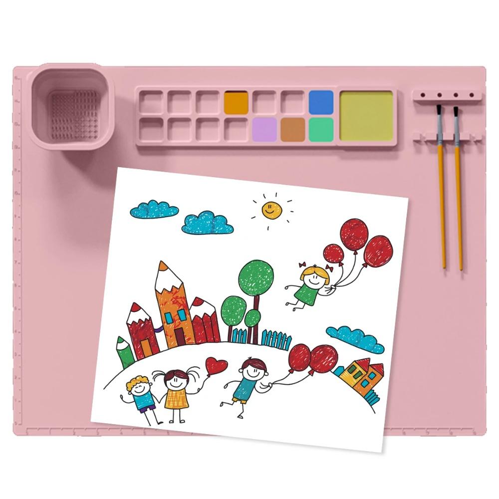 Silicone Artist Mat Versatile Non-stick Silicone Craft Mat Easy-maintenance Foldable Design for Kids' Painting Activities