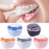 Sealed Orthodontic Retainer Storage Case Plastic Denture Soaking Cleaning Box  Travel