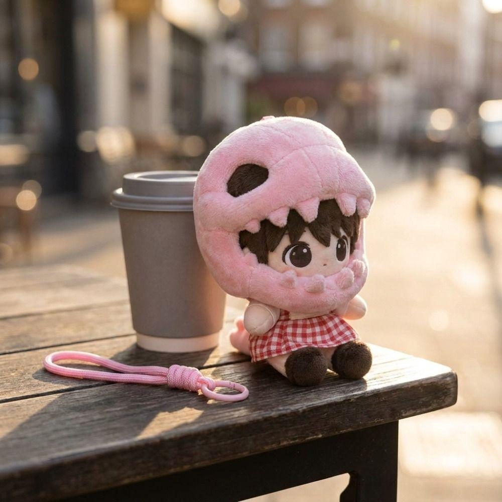 Creative Dinosaur Skeleton Plush Pendant Bag Hanging Charm Plush Hoodie Keychain Doll Accessories