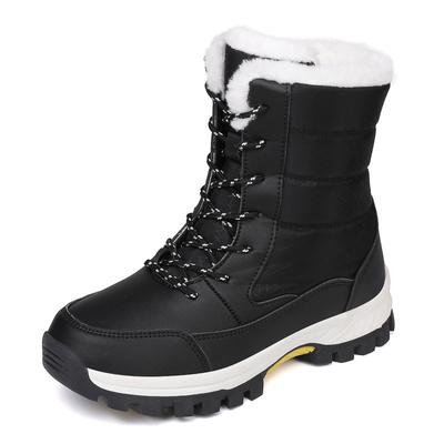 35-42 зимние женские большие размеры модные и мягкие теплые зимние сапоги уличные высокие хлопковые сапоги