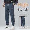 Navy Blue Men’s Casual Drawstring Pants – Comfortable, Versatile, Loose Fit for Spring and Autumn