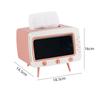Creative 2 In 1 TV Tissue Box Desktop Paper Holder Dispenser Storage Napkin Case Organizer with Mobile Phone Holder