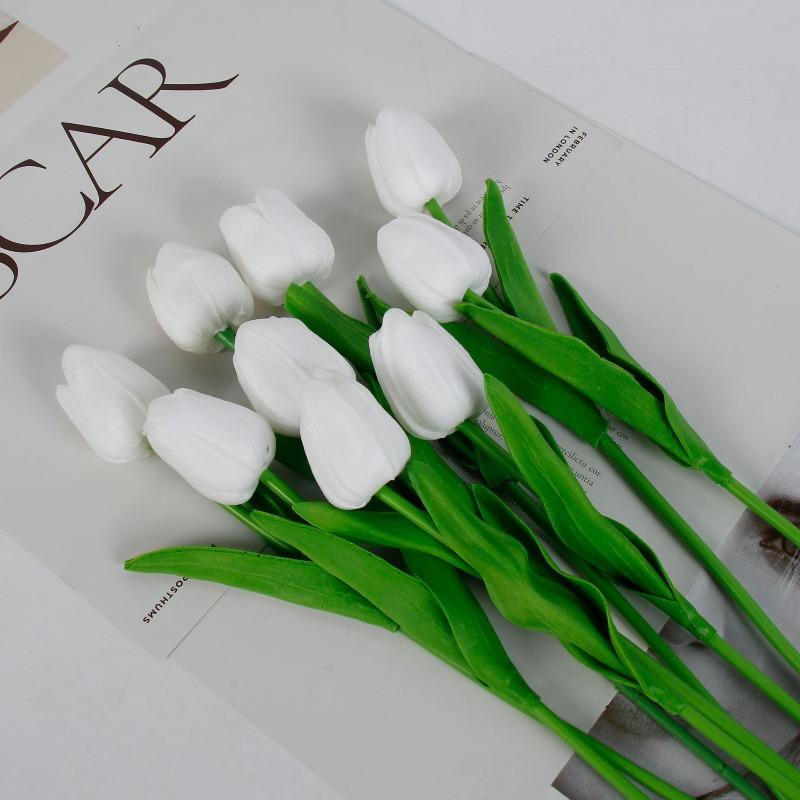 Tulip Simulation Flower, Fake Flower Prop, Plastic Material, Wedding Decoration, Living Room Bouquet Prop