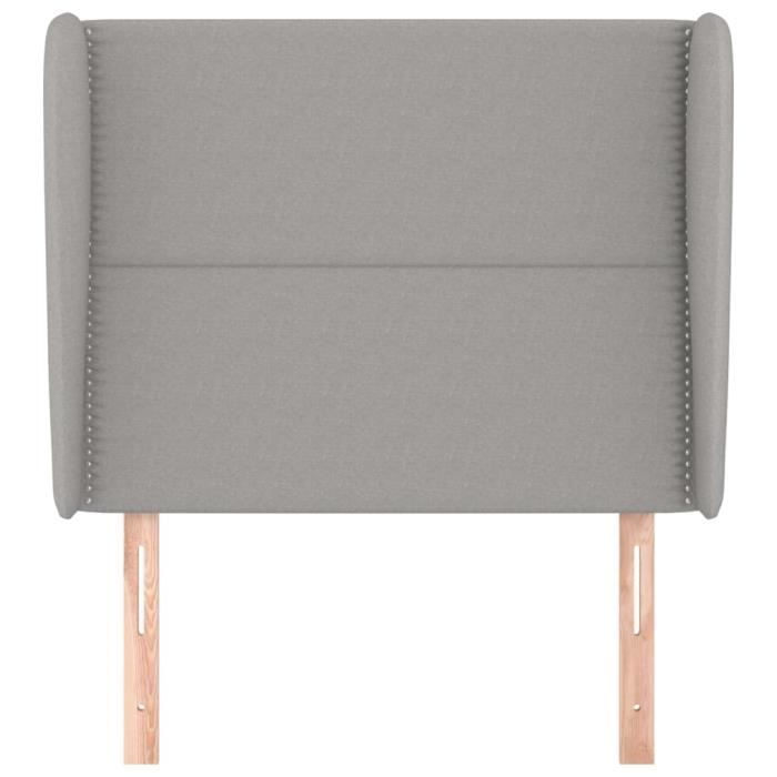 VidaXL Headboard with Ears Light Grey 93x23x118-128 Cm Fabric3117798