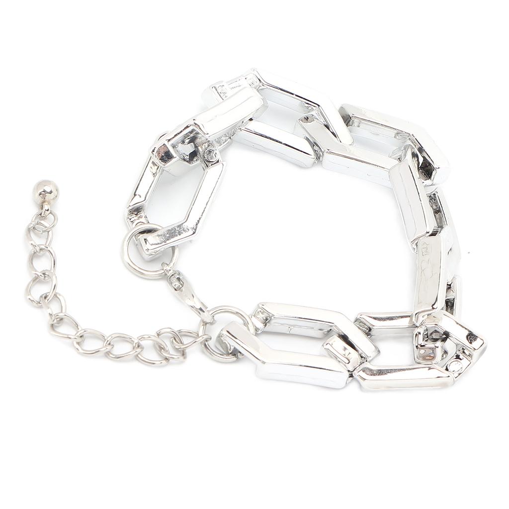 Модная рэперская цепочка, регулируемый панк-хип-хоп браслет, серебряные браслеты на запястье для мужчин и женщин