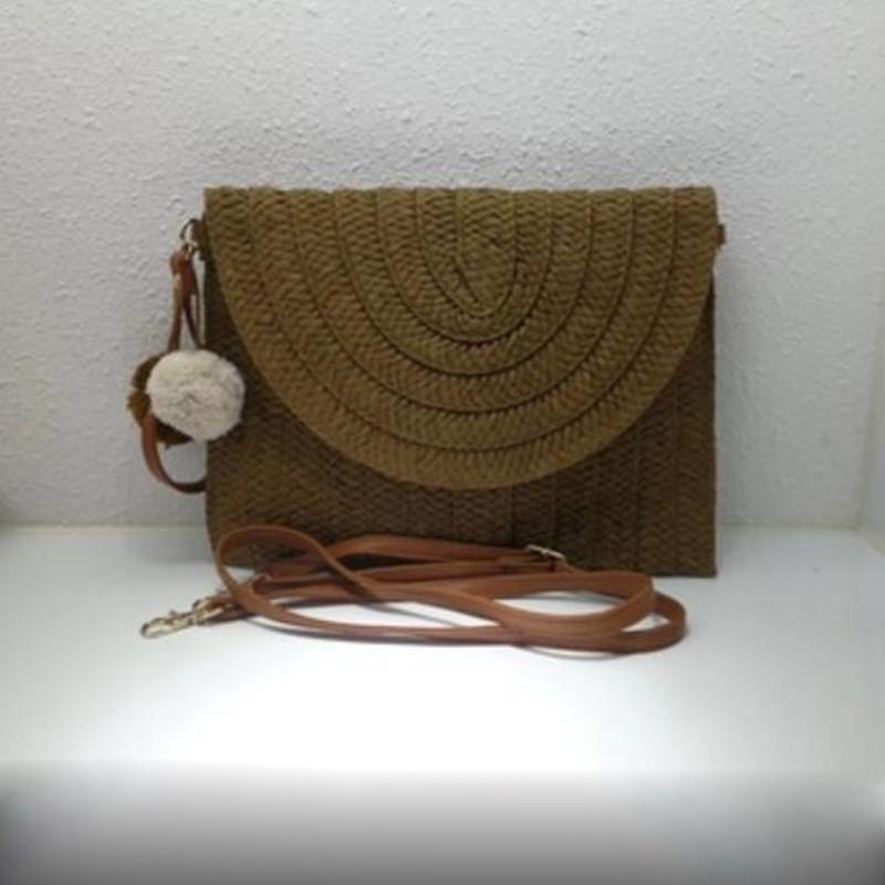 Летняя пляжная соломенная подвеска с шариком, женские дорожные сумки через плечо через плечо